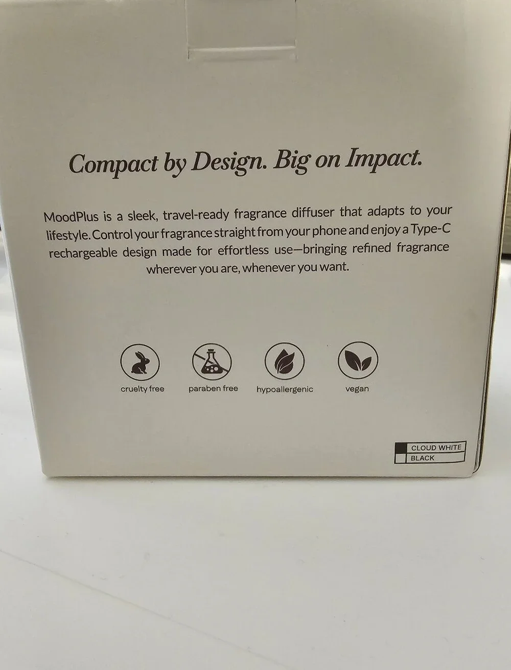 NIB MoodPlus Wireless Scent Diffuser- White